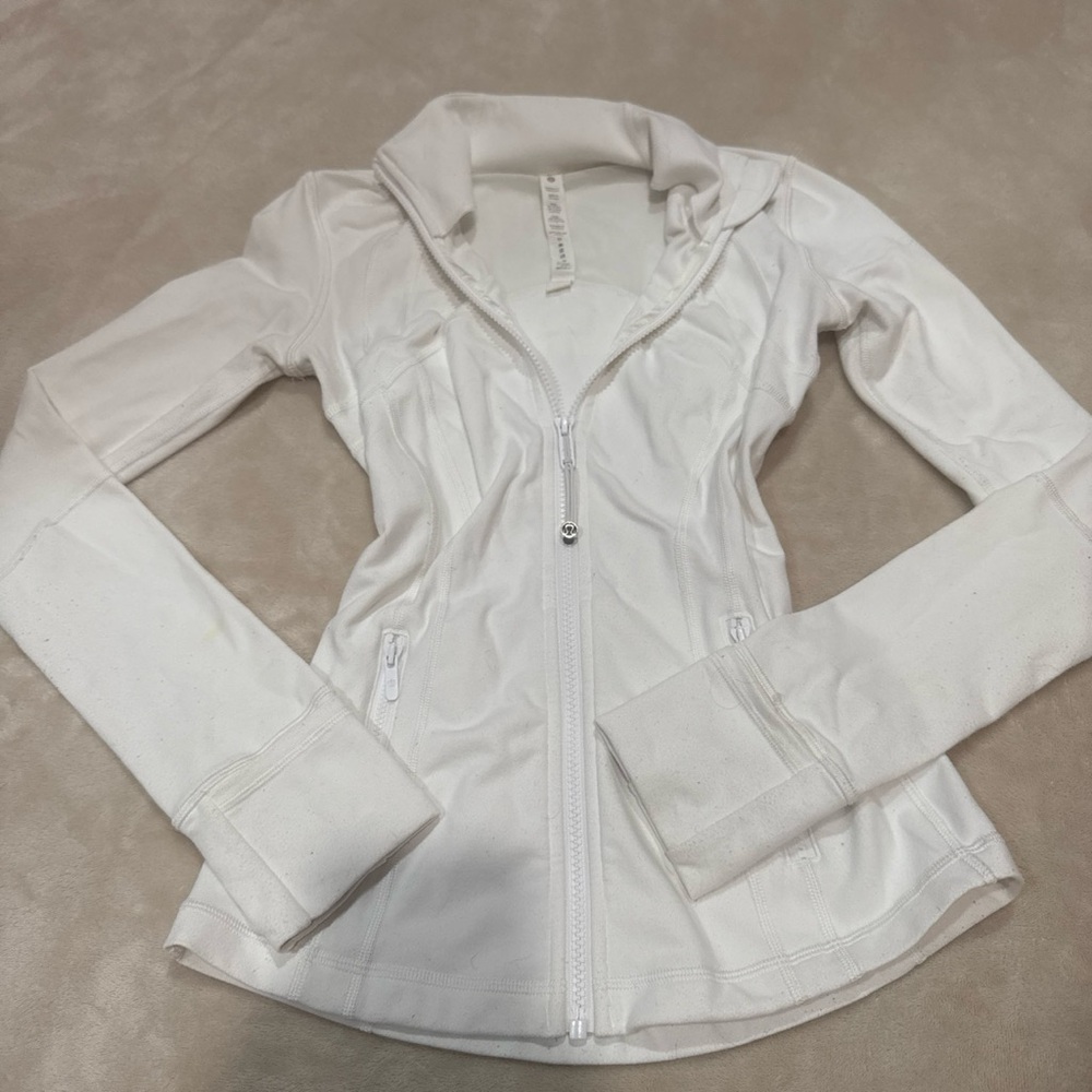 lululemon athletica White Zip Front Athletic Jacket